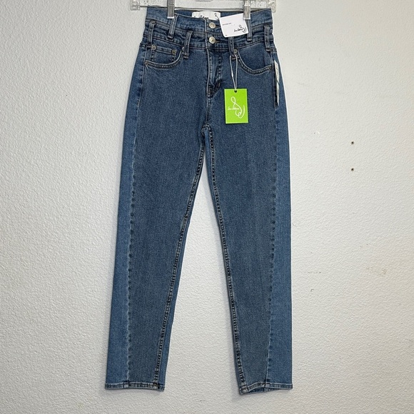 Sam Edelman Women’s Size 24 Stovepipe Jeans Tapered Leg NWT $119 Slim Denim - Picture 2 of 14